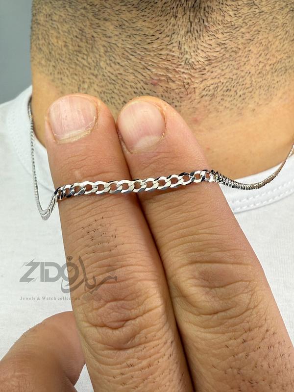 گردنبند مردانه نقره ایتالیایی مدل کارتیه ژیلتی کد CH2198