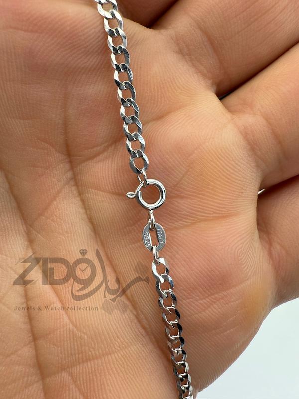 گردنبند مردانه نقره ایتالیایی مدل کارتیه ژیلتی کد CH2198