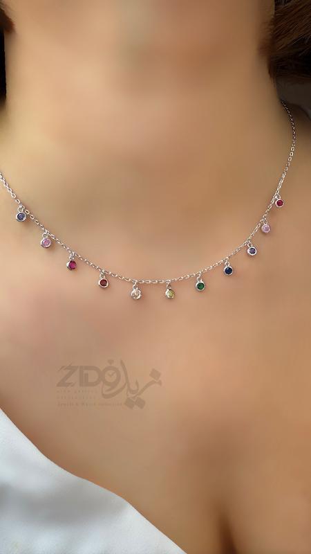 گردنبند نقره عیار ۹۲۵ مدل کالر کد N1045