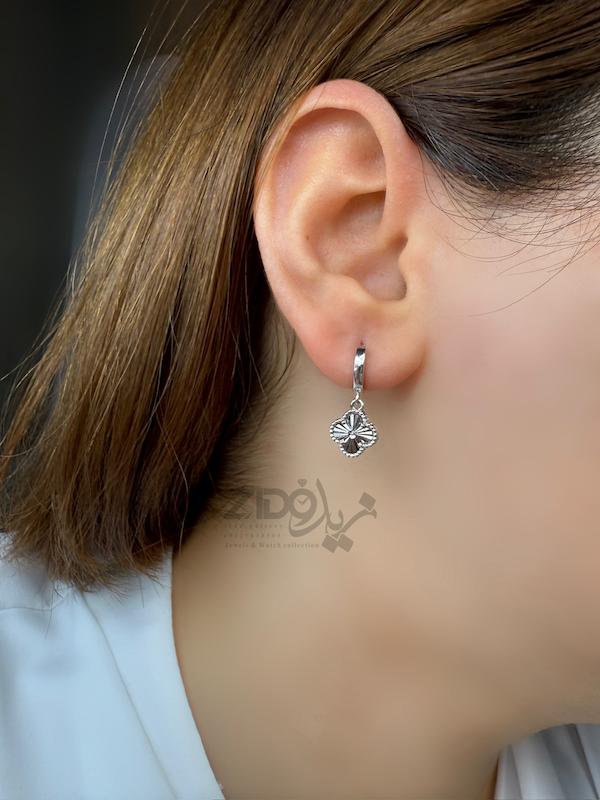 گوشواره تراش نقره عیار ۹۲۵ مدل وینی کد SET1024