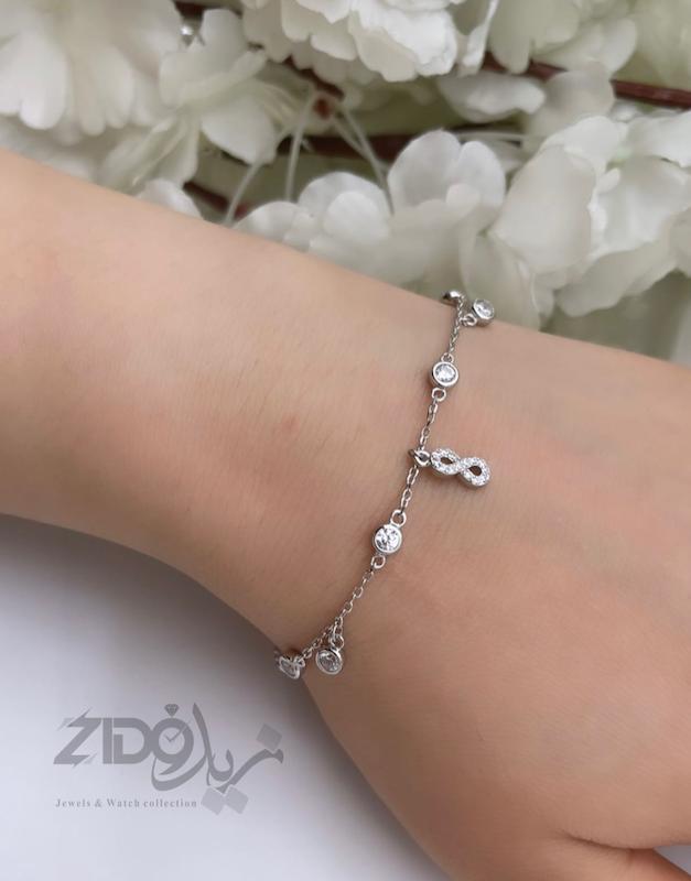 دستبند نقره مدل بینهایت