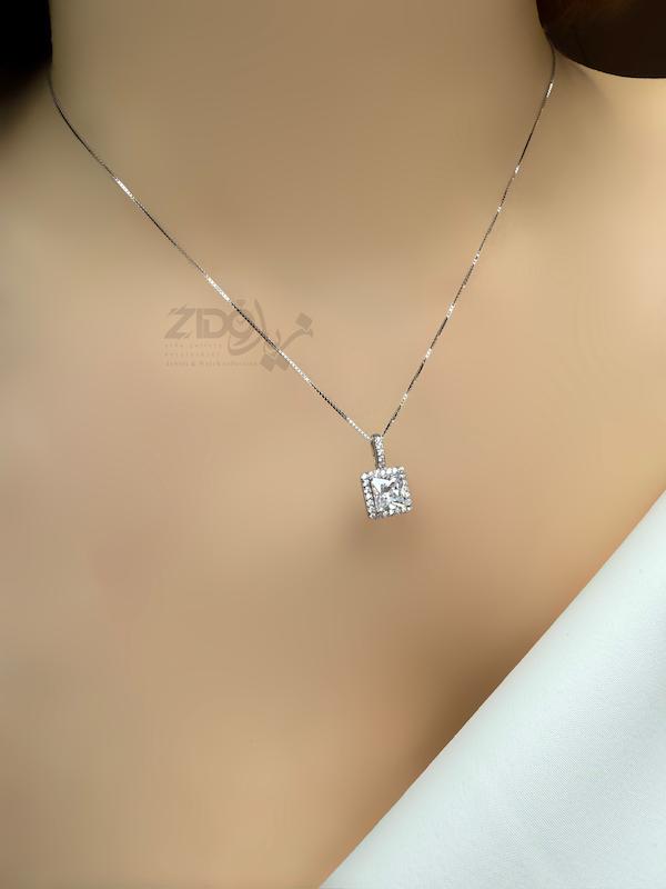 گردنبند و گوشواره نقره زنانه مدل اسکار کد H1052