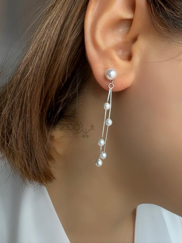 ست مروارید نقره عیار ۹۲۵ مدل نیکا کد SET1025