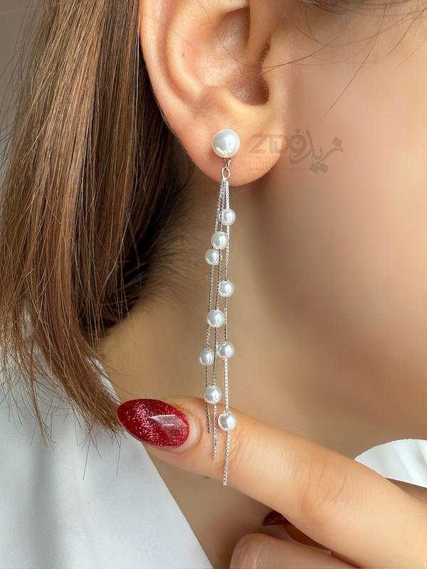 ست مروارید نقره عیار ۹۲۵ مدل نیکا کد SET1025
