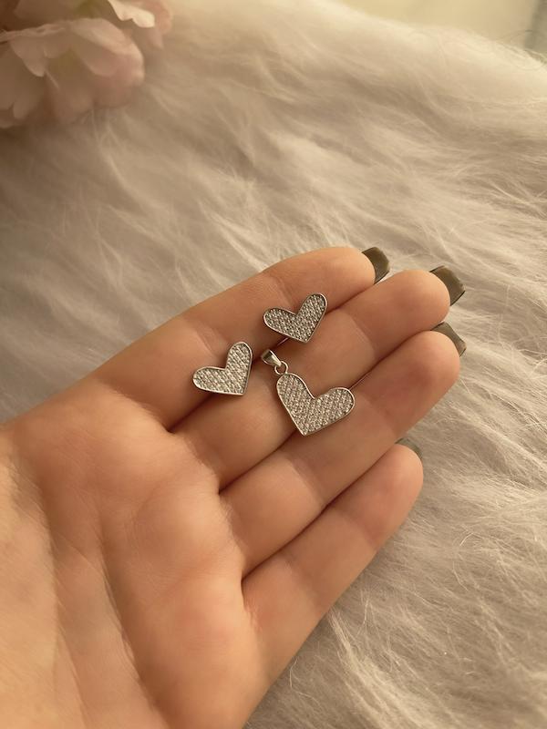 نیمست نقره طرح قلب