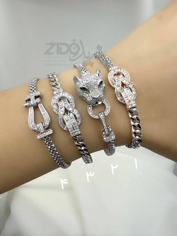 دستبندهای نقره عیار ۹۲۵ مدل کلاسیک کد B1043