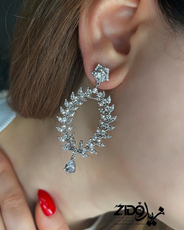 گوشواره نقره زنانه مجلسی کد ER1029