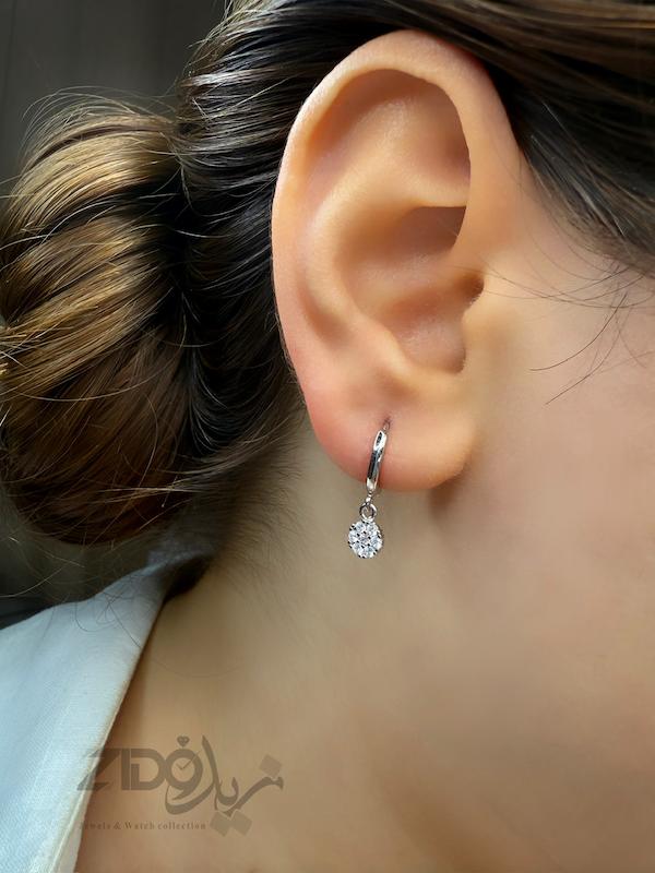 گوشواره نقره زنانه مدل فلاور کد ER1030