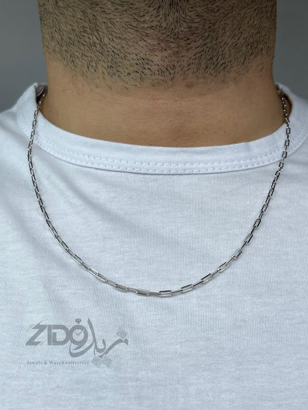 گردنبند نقره مردانه مدل هرمس کد CH2204