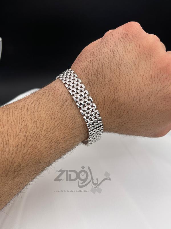 دستبند رولکس نقره مردانه کد BT3060