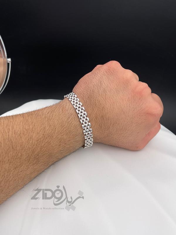 دستبند رولکس نقره مردانه کد BT3061