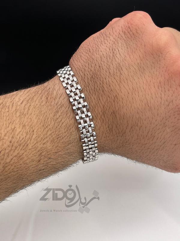 دستبند رولکس نقره مردانه کد BT3061