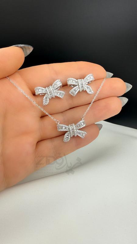 سرویس نقره زنانه مدل پاپیون کد SS1002