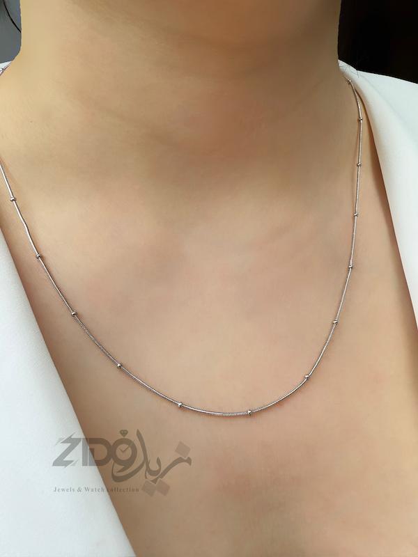 زنجیر نقره زنانه ایتالیایی مدل ماری توپی کد CH2209