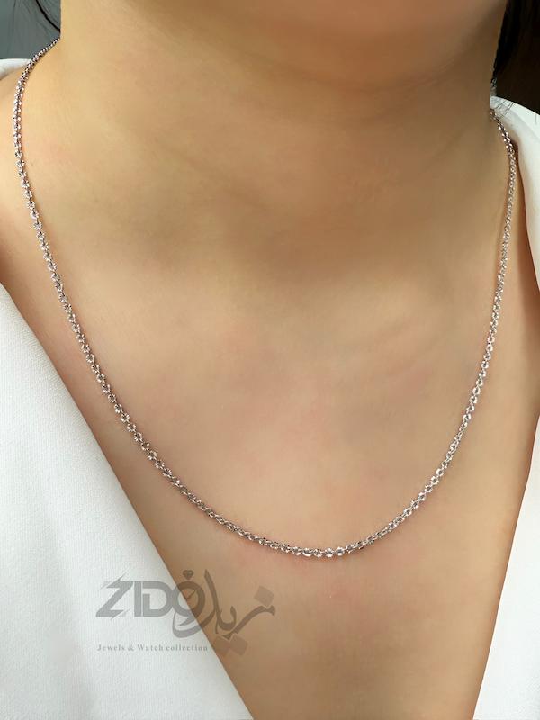 زنجیر نقره زنانه ایتالیایی مدل فلامینگو تراش کد CH2210