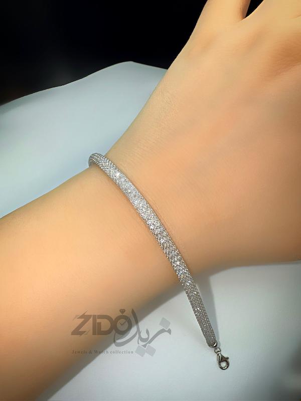 دستبند نقره زنانه سواروسکی