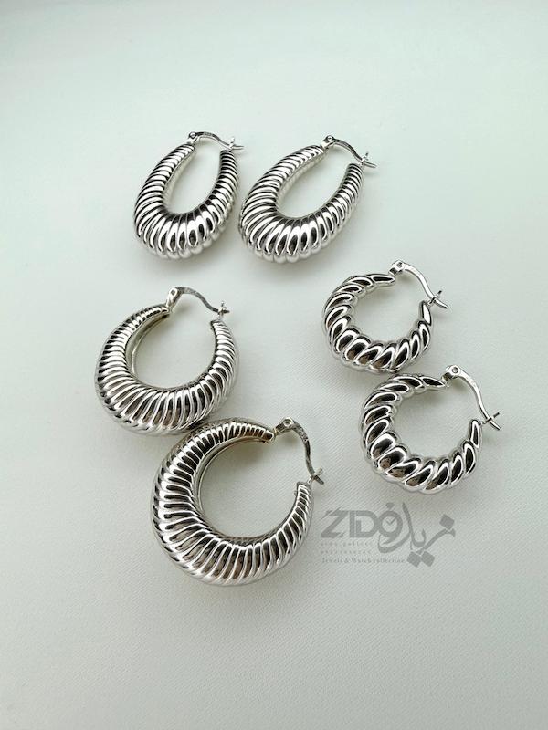 خرید گوشواره های نقره زنانه مدل حلزونی