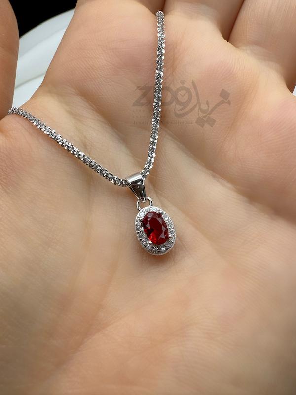 پلاک های زنانه نقره مدل میکرو رنگی کد PL1014