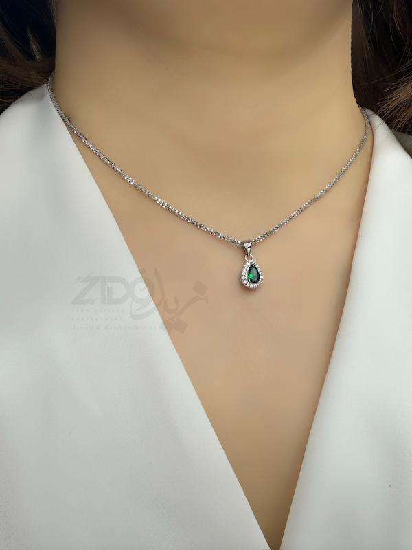 پلاک های زنانه نقره مدل میکرو رنگی کد PL1014