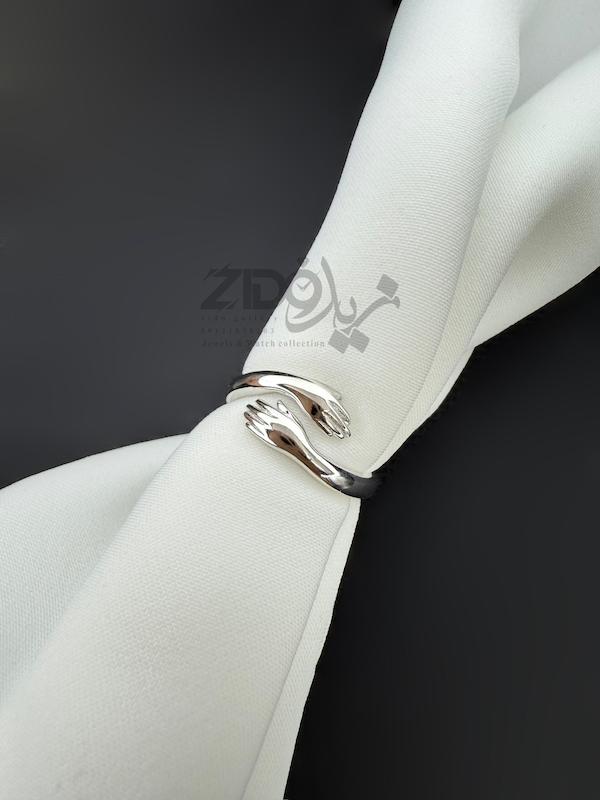 انگشتر زنانه نقره مدل آغوش