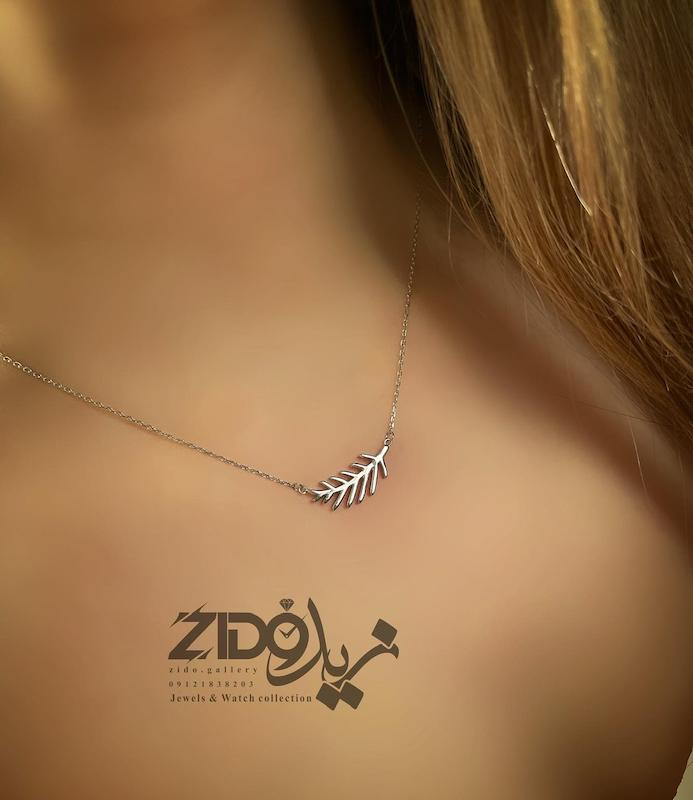 گردنبند نقره زنانه مدل گندم