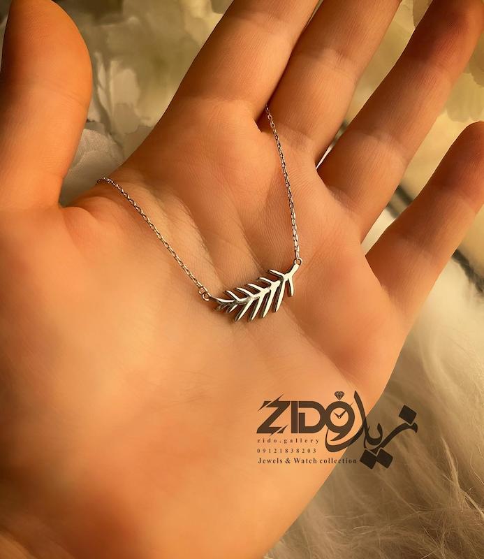 گردنبند نقره زنانه مدل گندم