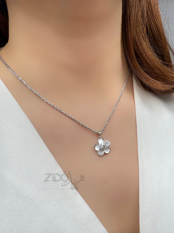 نیمست زنانه نقره مدل گلپا کد H1065