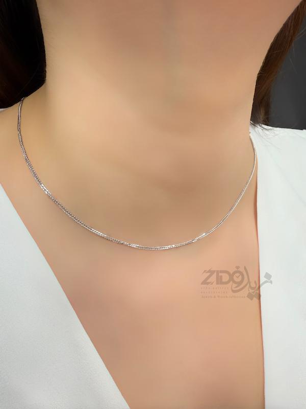 زنجیر زنانه نقره ایتالیایی مدل میرو کد CH2217