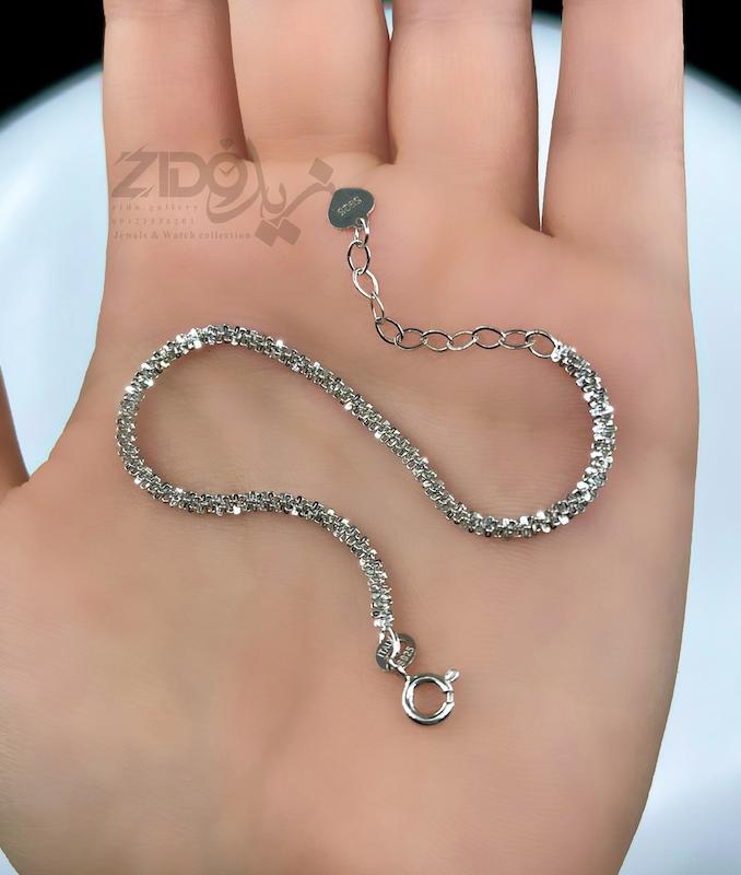 دستبند زنانه نقره ایتالیا مدل خاویاری کد B1058