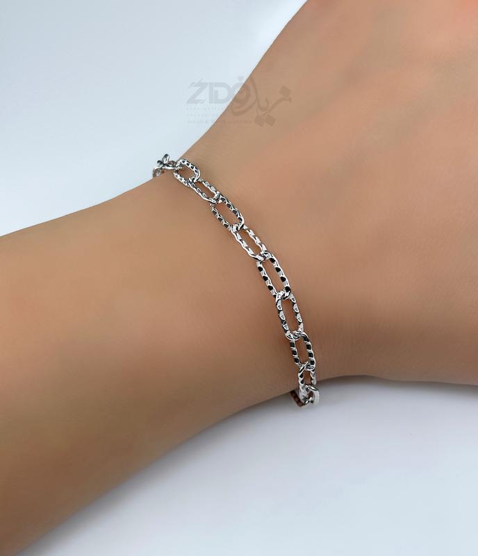 دستبند زنانه نقره مدل هرمس تراش کد B1060