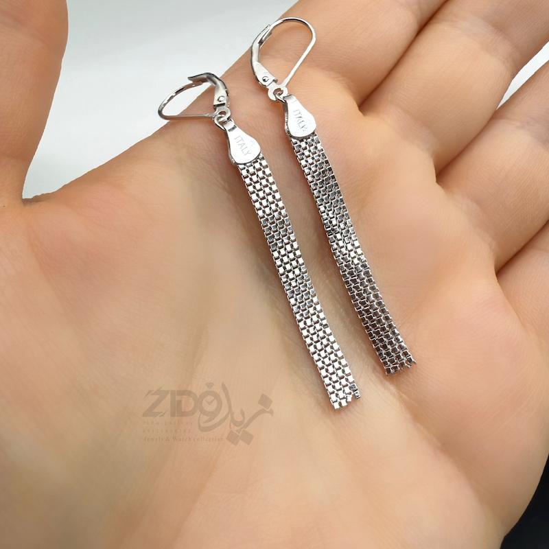 گوشواره زنانه نقره ایتالیا مدل رویال کد ER1035