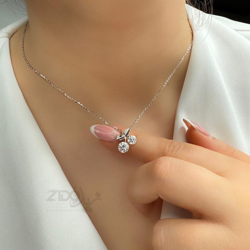 گردنبند نقره زنانه مدل گیلاس کد N1087
