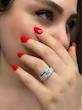 حلقه پشت حلقه زنانه نقره مدل همتا