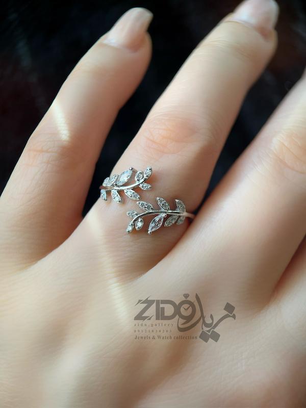 انگشتر نقره عیار ۹۲۵ مدل برگ کد R1020