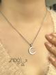 پلاک نقره زنانه عیار ۹۲۵ مدل ماه کد PL1021