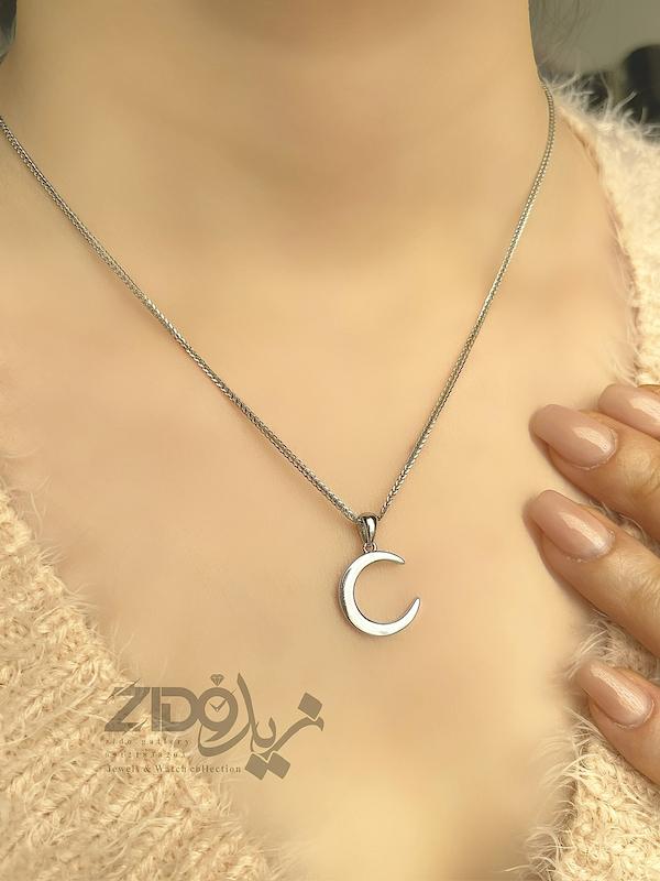 خرید پلاک نقره زنانه مدل ماه