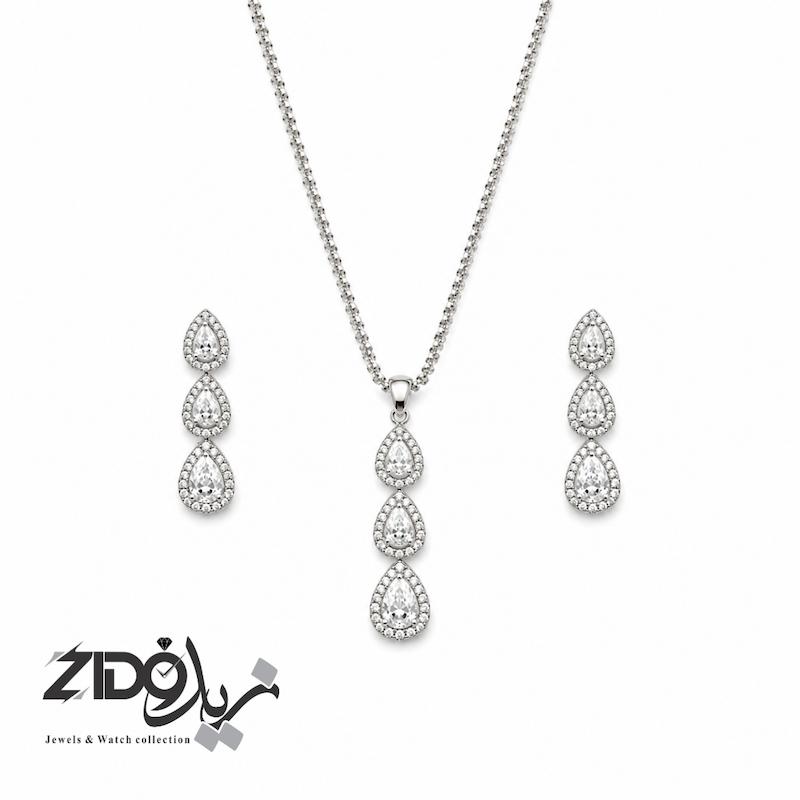 نیمست نقره زنانه عیار ۹۲۵ مدل اشک کد H1080