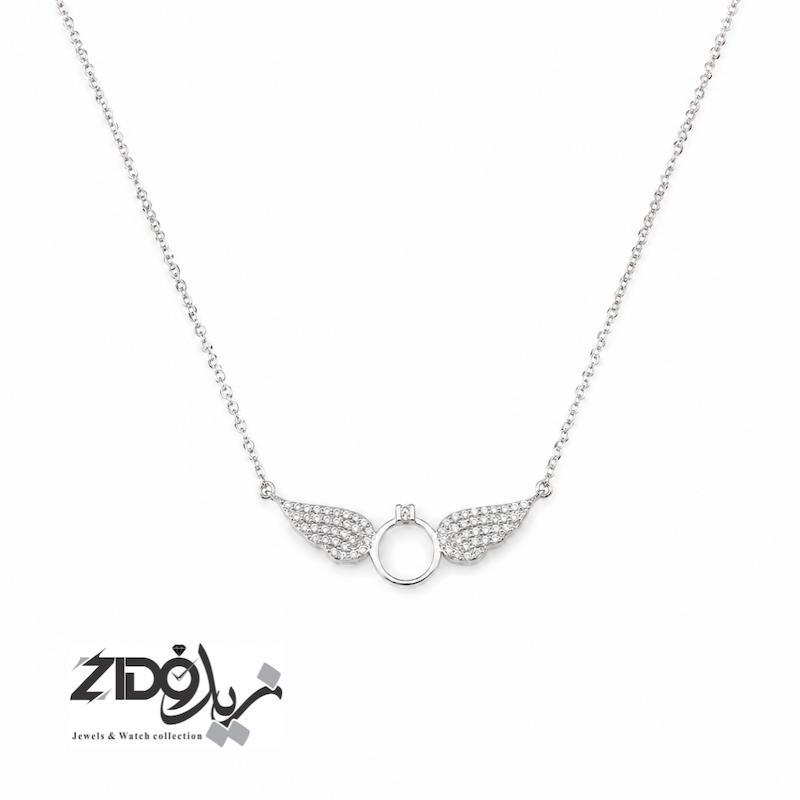 گردنبند نقره زنانه عیار ۹۲۵ مدل بال فرشته کد N1097