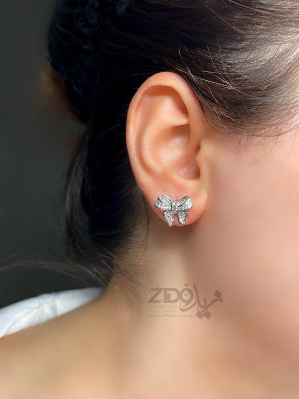 گوشواره نقره عیار ۹۲۵ مدل پاپیون کد ER1024