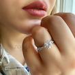 انگشتر نقره زنانه عیار ۹۲۵ مدل تکتاش R1071