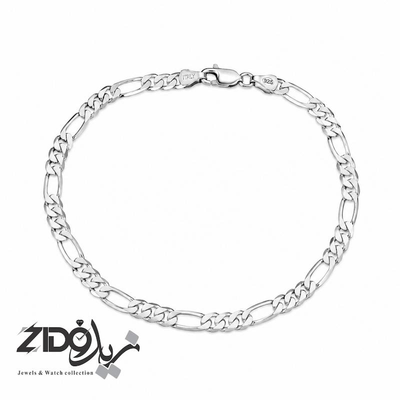 دستبند نقره مردانه ایتالیایی عیار ۹۲۵ مدل فیگارو کد BT3069