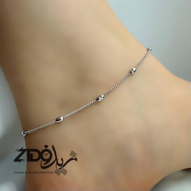 پابند نقره زنانه عیار ۹۲۵ مدل پلین