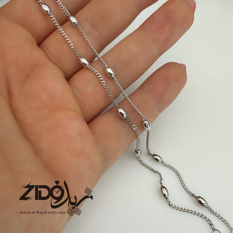 پابند نقره زنانه عیار ۹۲۵ مدل پلین