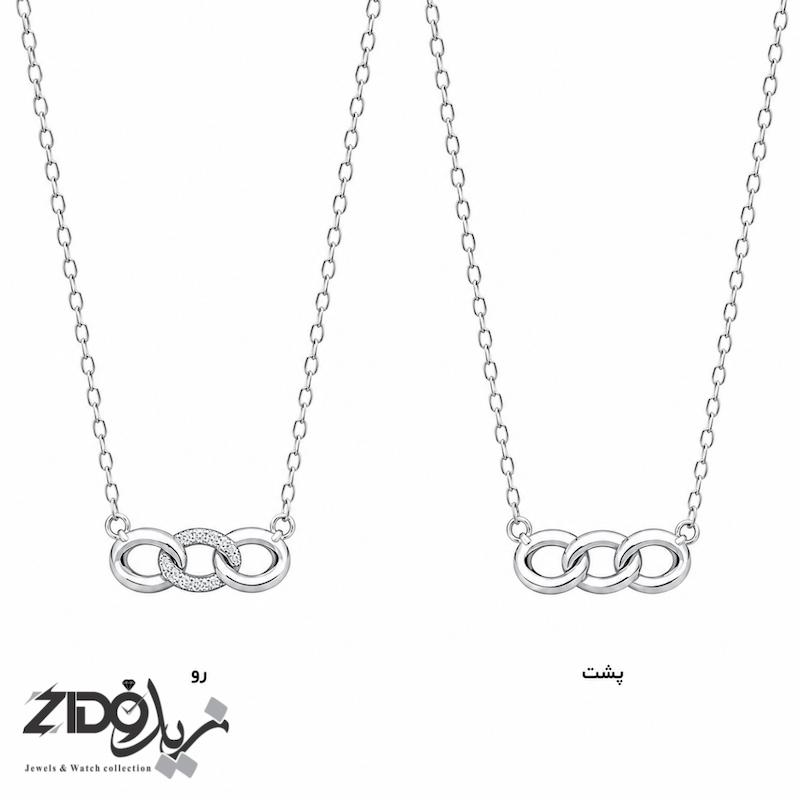 گردنبند نقره زنانه عیار ۹۲۵ مدل کارتیه دو رو کد N1103
