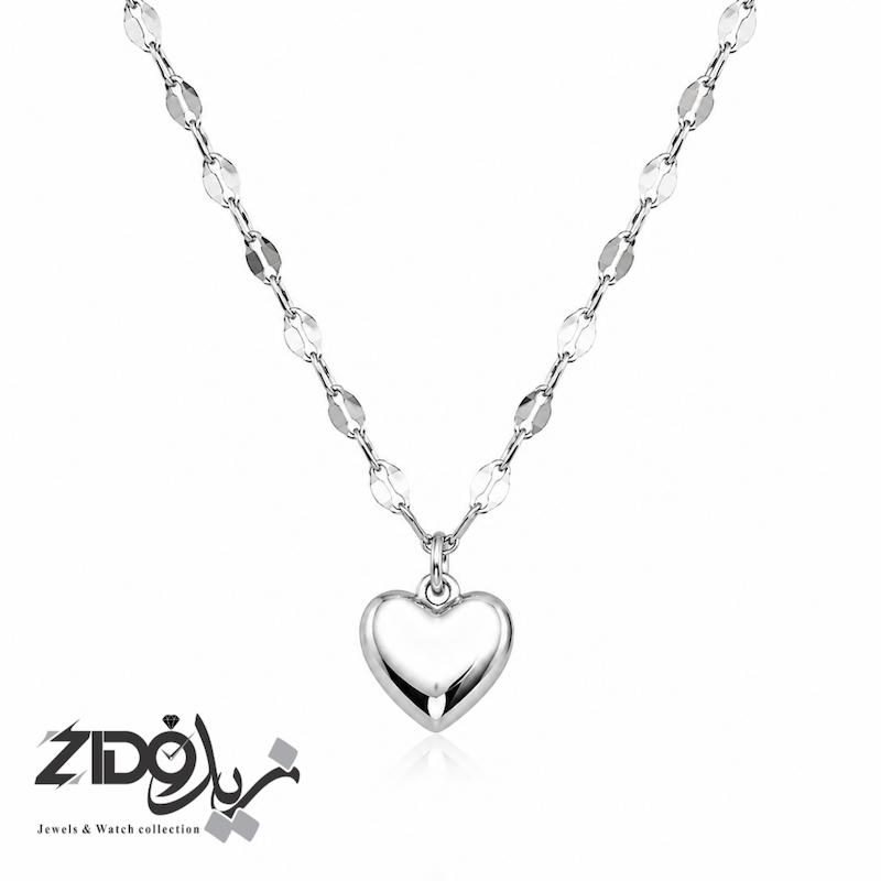گردنبند نقره زنانه عیار ۹۲۵ مدل قلب کد N1105