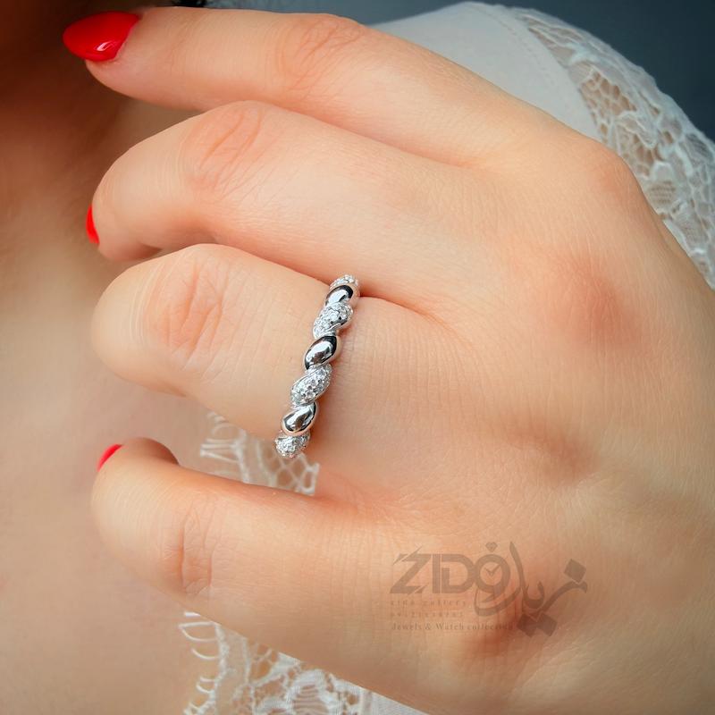 انگشتر نقره زنانه دامله کد R1073