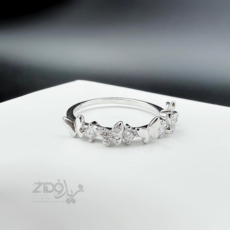 انگشتر نقره زنانه عیار ۹۲۵ پروانه کد R1074