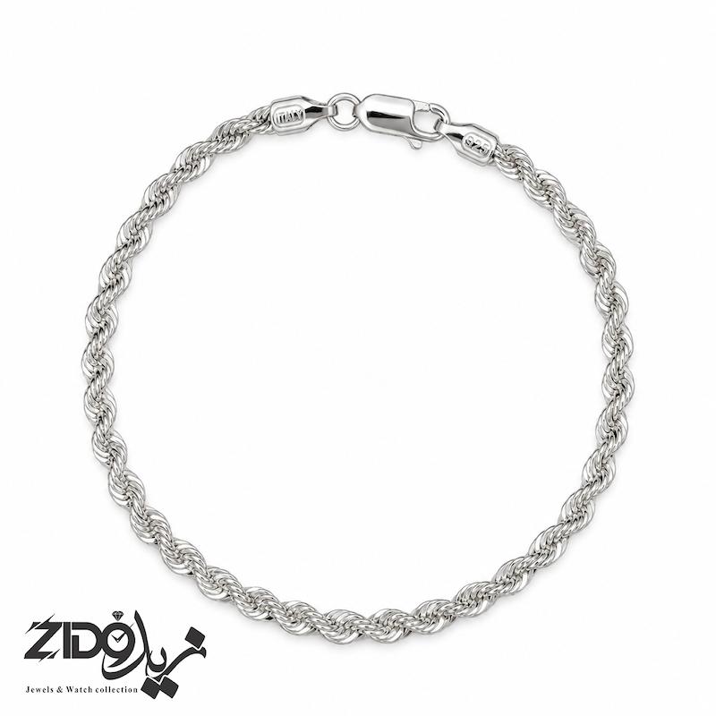 دستبند نقره مردانه ایتالیایی مدل طنابی کد BT3071