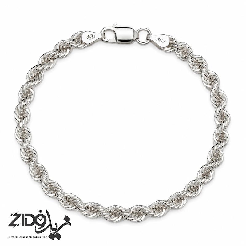 دستبند نقره مردانه ایتالیایی مدل طنابی کد BT3072