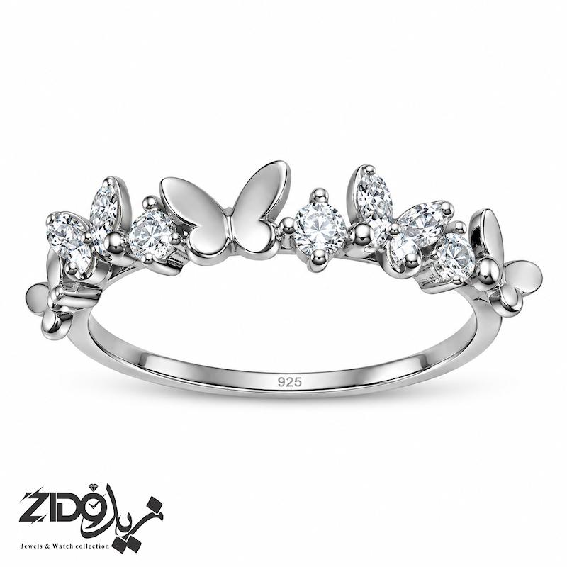 انگشتر نقره زنانه عیار ۹۲۵ پروانه کد R1074